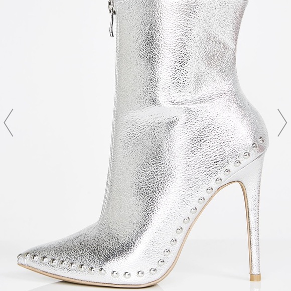 NWT Dolls Kill silver ankle booties - Picture 2 of 5